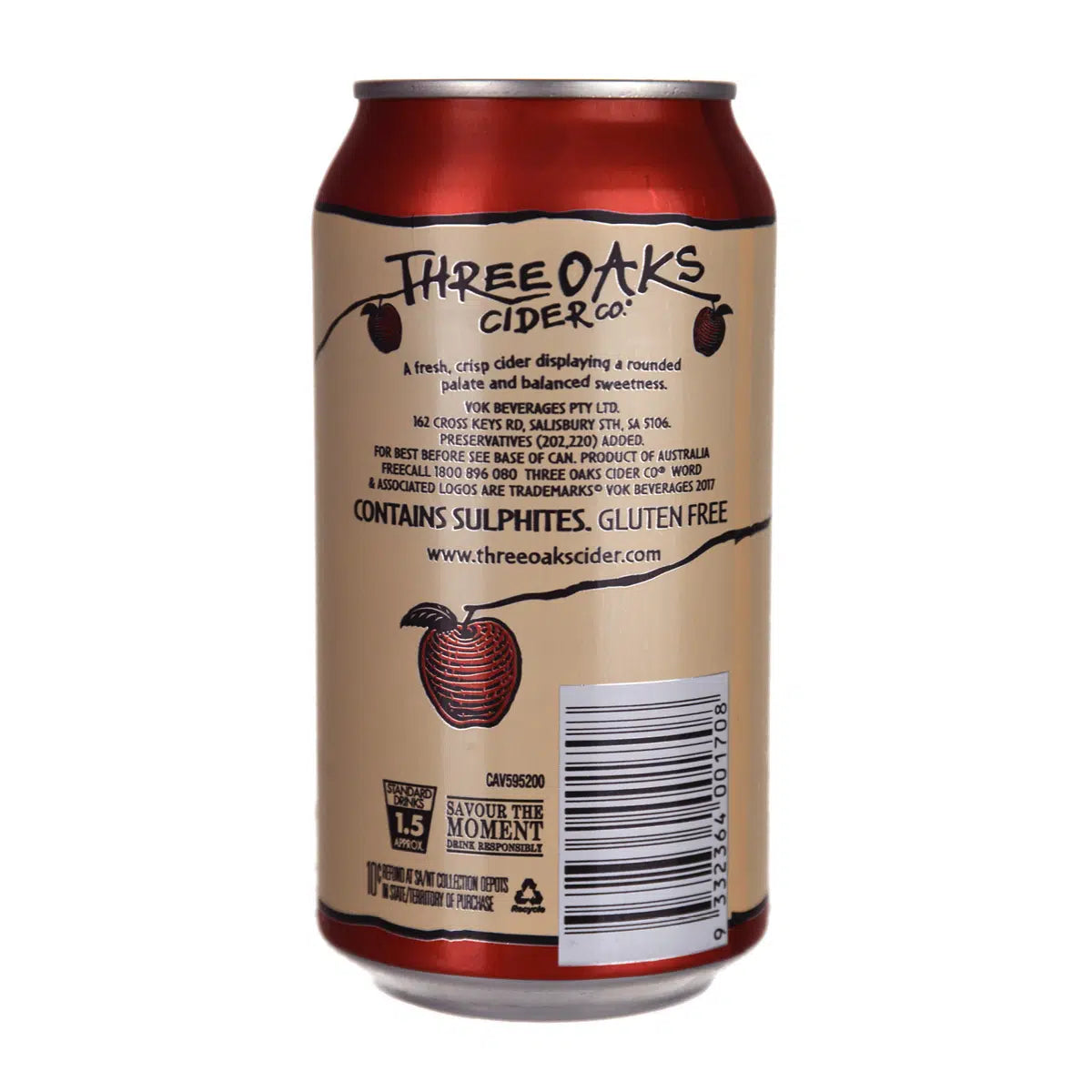 Three Oaks Cider Can Details