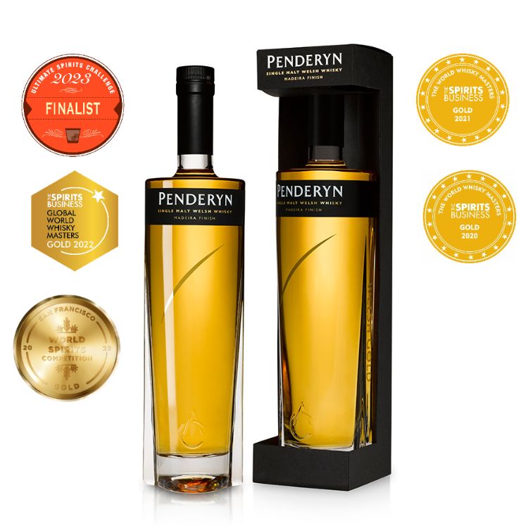 Penderyn Welsh Single Malt Madeira Finish Gold Range