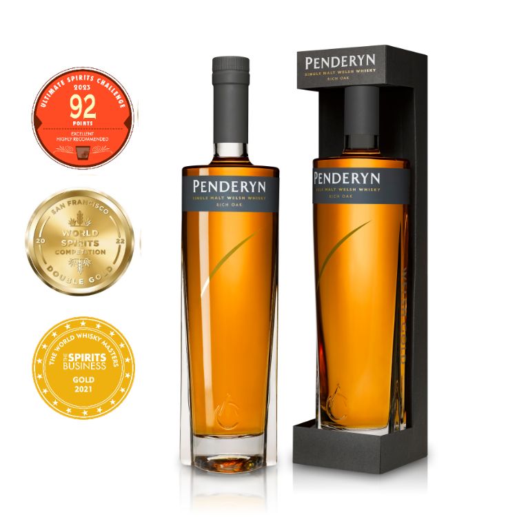 Penderyn Welsh Single Malt Whisky Rich Oak Gold Range