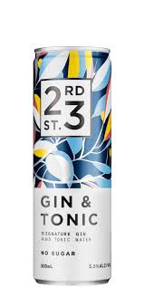 23rd Street Distillery Australian Gin And Tonic Ready To Drink Cocktail 4x300ml